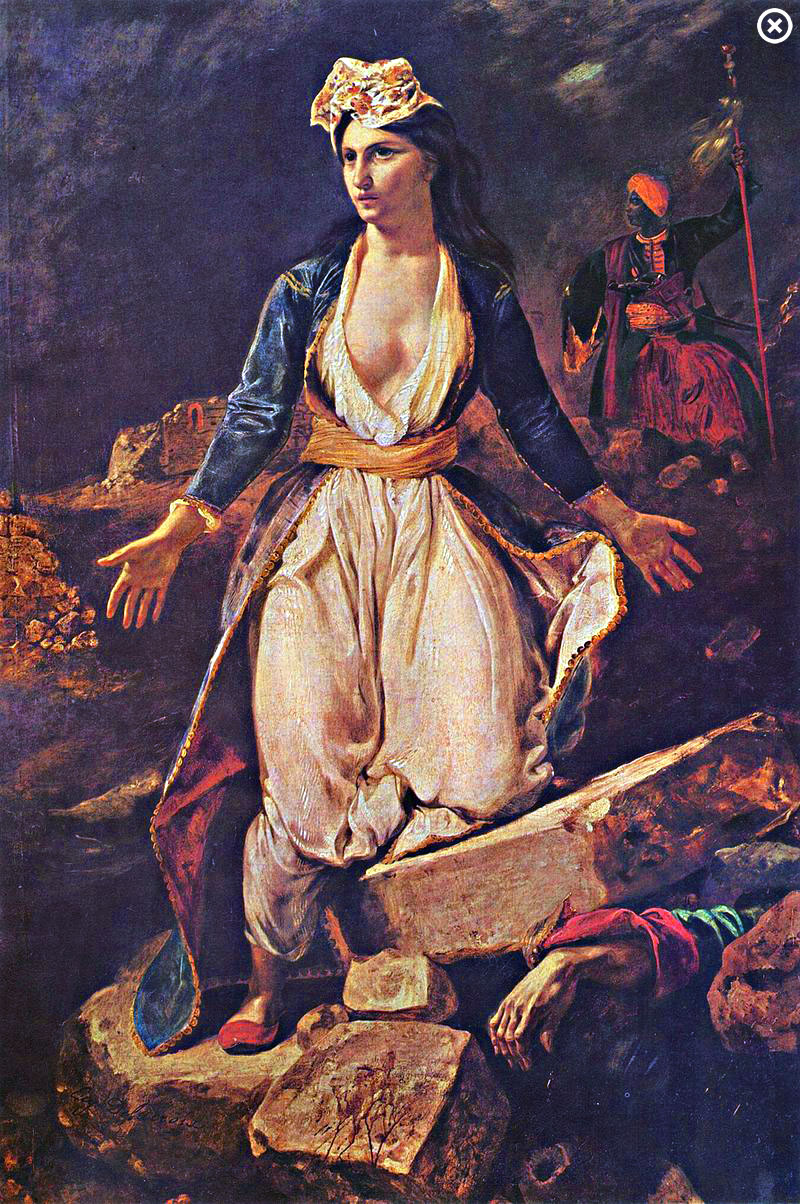 Delacroix - Greece on the Ruins ofMissolonghi, 1826