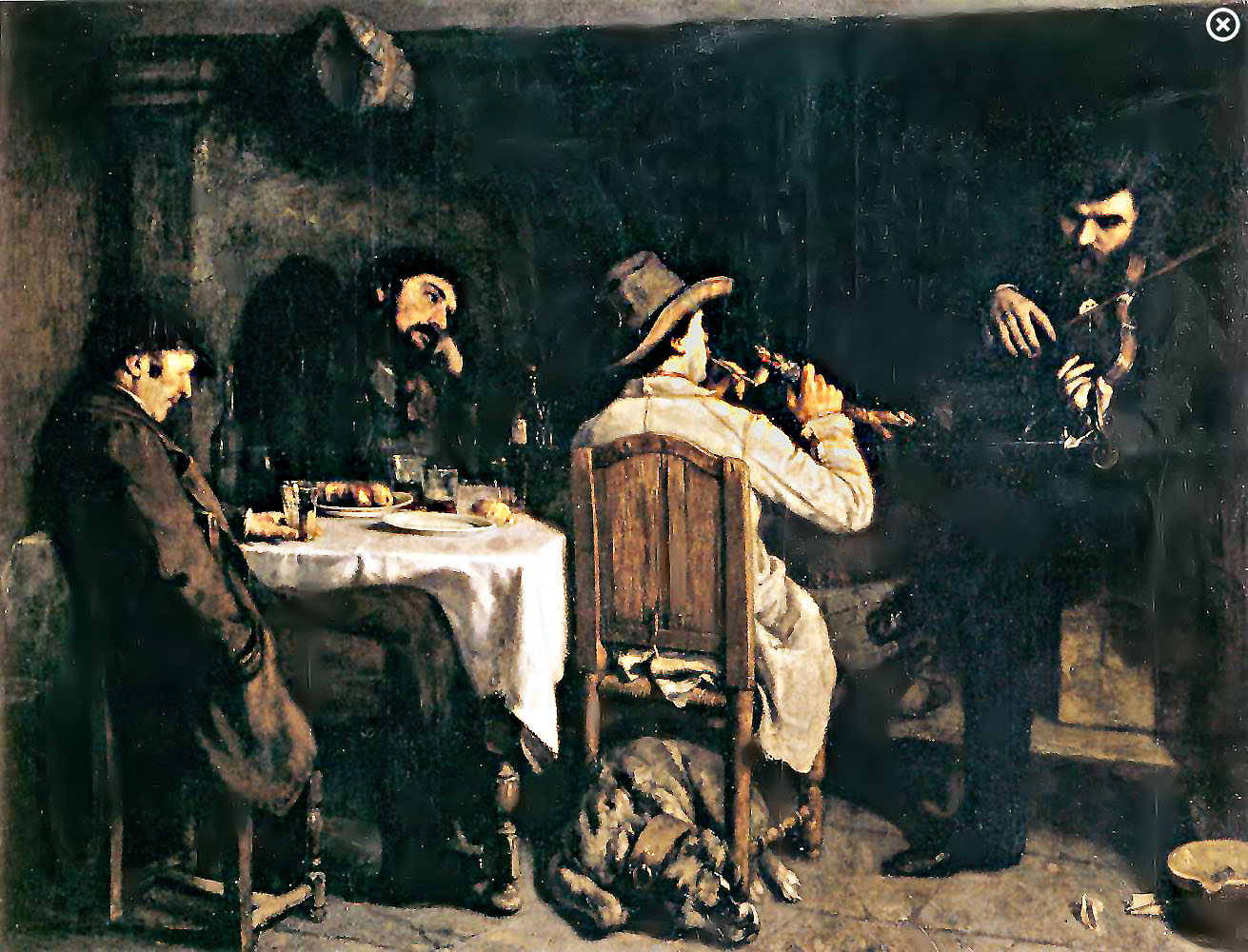 Gustave Courbet's After Dinner at Ornans