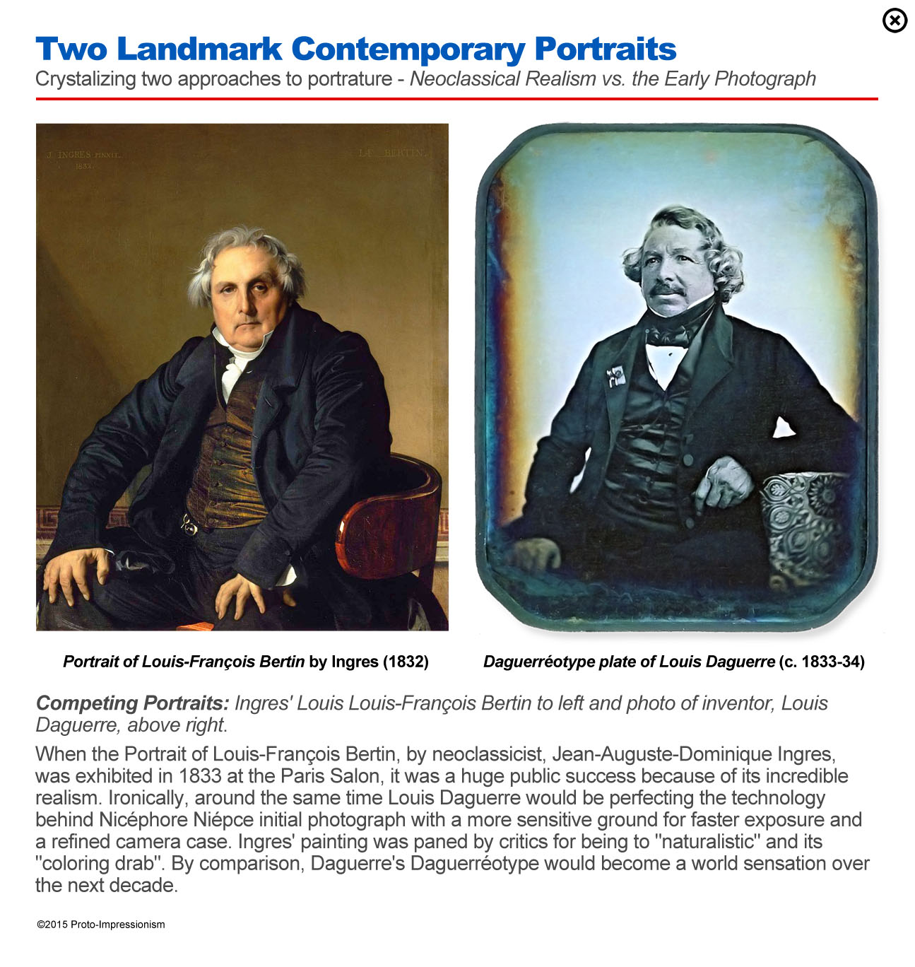 Two Portraits: Ingres vs. the Daguerreotype