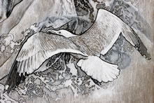 Aphrodite Rising by T.Mallon - Charcoal and Chalk - Sea Gull
