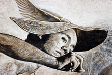 The Secret by T.Mallon - 20 x 21 in / 51 x 53 cm - Hermes (detail)