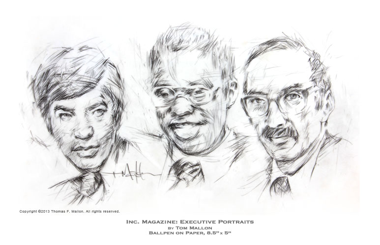 Tom Mallon: Inc. Magazine Executive Portraits - Pencil on Mylar