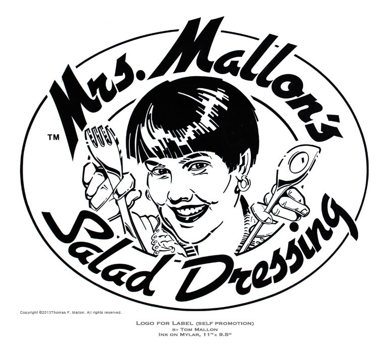 Tom Mallon: Logo: Label Art - Ink on Mylar