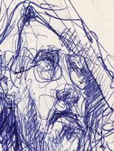 Tom Mallon"s Self Portrait, Detail of Portrait