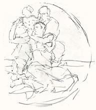 Michelangelo Sketches by T.Mallon - Ballpoint Sketch - Doni Tondo
