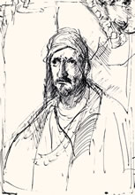 Museum Sketches by T.Mallon, Pen and Ink on Paper - Rembrandt