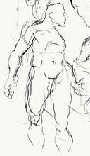 Male Doodles by T.Mallon, Ballpoint Pen on Paper - Forward Male