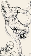 Figure Doodles by T.Mallon, Ballpoint on Paper - Male Figure