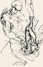 Figure Doodles by T.Mallon, Ballpoint on Paper - Rider