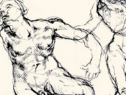 Michelangelo Sketches by T.Mallon, Ballpoint on Paper