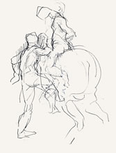 Riding Instructions by T.Mallon, Pen/Pencil on Paper with Digital Wash - Drawing
