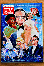 Tom Mallon: Steve Allen "The Big Show" Cover Art for the Philadelphia Inquirer's TV Magazine, Acrylic on Illustration Board, Final Printed Piece