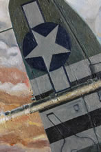 Tom Mallon: Oil on Canvas - Ploughed Furrows, Detail of P-47D Rocket