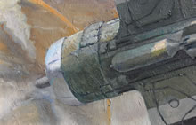 Tom Mallon: Oil on Canvas - Ploughed Furrows, Detail of Prop