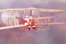 Tom Mallon: 'Christmas 2009', Digital Art for Printed Christmas Card, Detail of Santa Plane