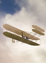 Tom Mallon: 'Christmas 2010', Digital Art for Printed Christmas Card, Detail of Wright Flyer