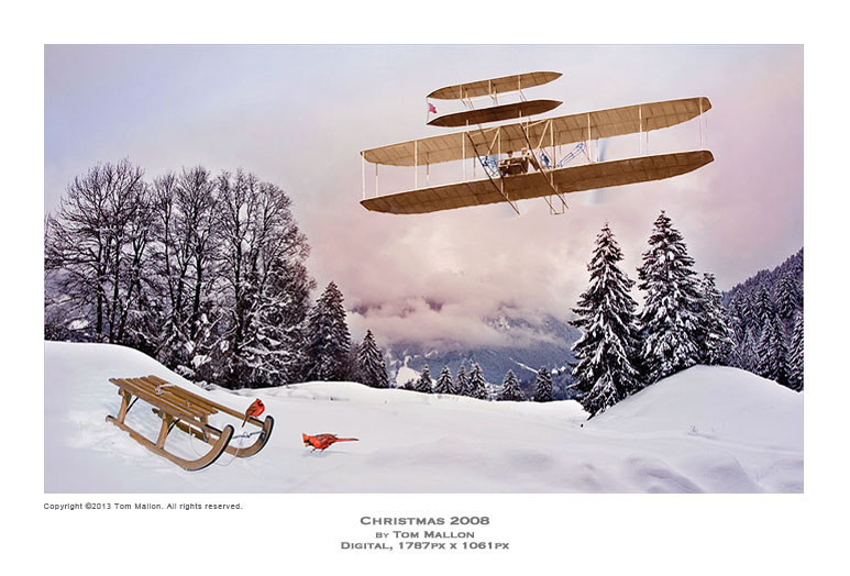 Tom Mallon: 'Christmas 2008', Digital Art for Printed Christmas Card