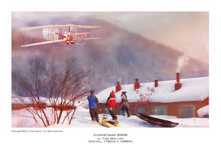 Tom Mallon: 'Christmas 2009', Digital Art for Printed Christmas Card