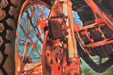 Baltasar Carlos by Tom Mallon, 45.5 x 56 inches - Detail of Front Wheel