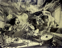 No Dessert Tonight by T.Mallon - Underpainting (Grisaille)
