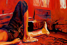 The Red Room by T.Mallon - Figure in Repose (detail 4)