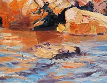 Lake Superior by Tom Mallon, Oil on Canvas: 38 by 30 inches - Pond