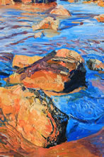 Lake Superior by Tom Mallon, Oil on Canvas: 38 by 30 inches - Lake Puddles