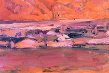 Sandia by Tom Mallon, Oil of Canvas, 48 by 30 inches - Sandia, Detail of Sturctures