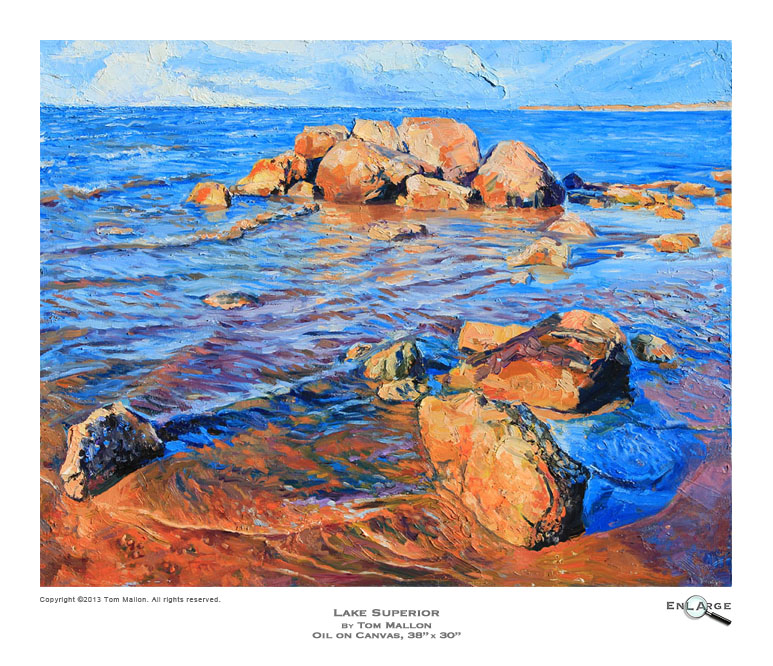 Tom Mallon: Oil on Canvas - Lake Superio