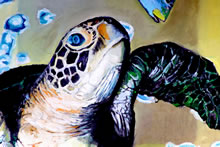Fish Out of Water by T. Mallon - Sea Turtle (detail)
