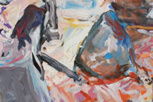 Tom Mallon: Acrylic on Canvas - Beth, Detail of Lamp
