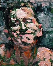 Six Facial Studies by Tom Mallon, Acrylic on Canvas - 7 x 9 inches (each) - 