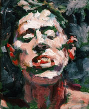 Six Facial Studies by Tom Mallon, Acrylic on Canvas - 7 x 9 inches (each) - Nosferatu