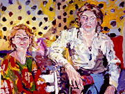 Tom Mallon: Acrylic on Canvas - Christine - 89 x 73 inches