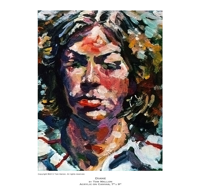 Diane by Tom Mallon, Acrylic on Canvas - 7 x 9 inches