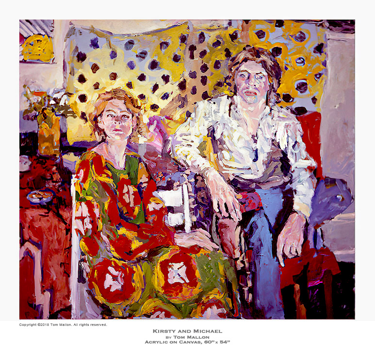 Kirsty & Michael by Tom Mallon, Acrylic on Canvas - 58 x 52 inches
