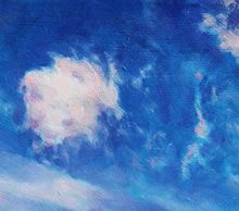 East San Francisco Street by Tom Mallon, Oil on Canvas - 55 x 24.5 inches - Detail of Cloud Ball