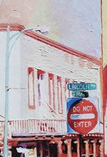 La Entrada a la Plaza by Tom Mallon, Oil on Canvas - 27.75 x 20.5 inches - Further Down Street