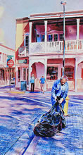 La Entrada a la Plaza by Tom Mallon, Oil on Canvas - 27.75 x 20.5 inches - Right Canvas
