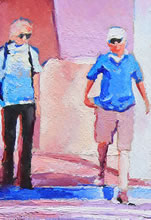 La Entrada a la Plaza by Tom Mallon, Oil on Canvas - 27.75 x 20.5 inches - Pedestrians