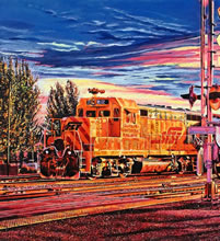 Un Nuevo Dia by Tom Mallon, Oil on Canvas - 42 by 18 inches - SFSR Engine