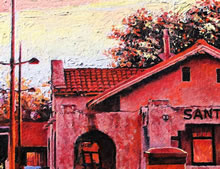 Un Nuevo Dia by Tom Mallon, Oil on Canvas - 42 by 18 inches - Station House Detail