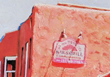 Mediodía de Julio - by Tom Mallon, oil on canvas - Bar and Grill