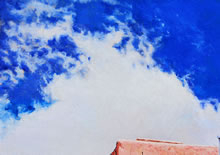 Mediodía de Julio - by Tom Mallon, oil on canvas - Upper Left Corner