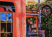 Mediodía de Julio - by Tom Mallon, oil on canvas - Gate and Vines