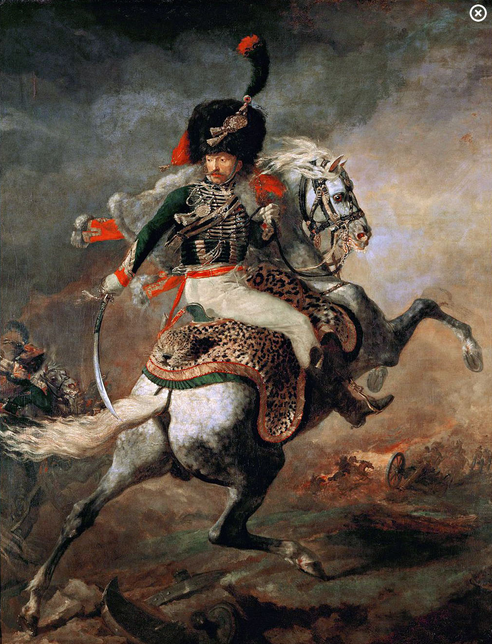  Théodore Géricault - The Charging Chasseur, 1812 (Louvre, Paris 137 x 105 inches)