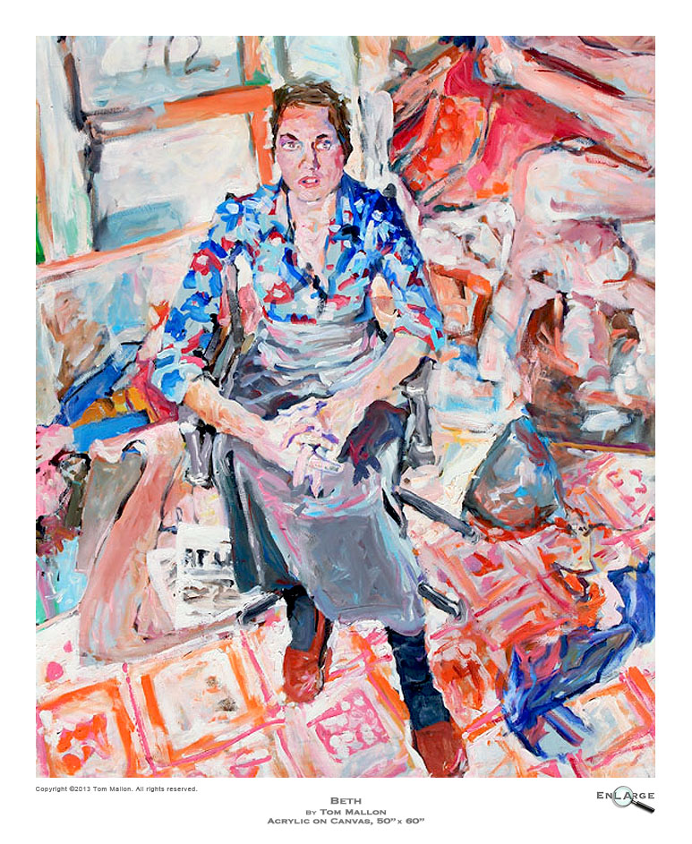 Tom Mallon: Acrylic on Canvas - Beth
